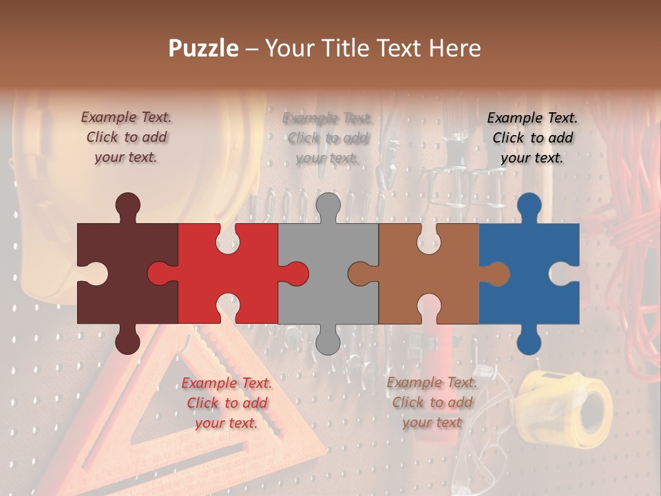 Hammer Tape Measure Saw PowerPoint Template