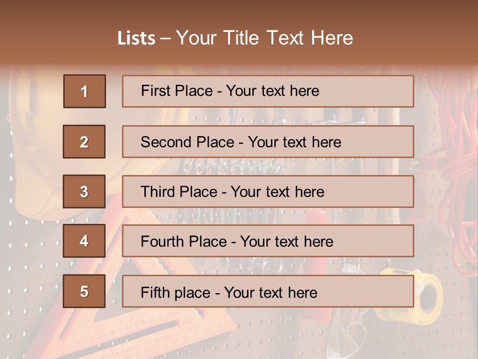Hammer Tape Measure Saw PowerPoint Template