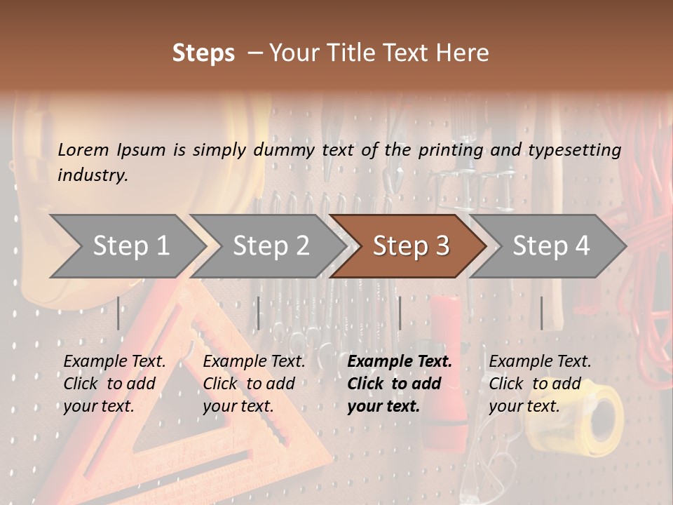 Hammer Tape Measure Saw PowerPoint Template