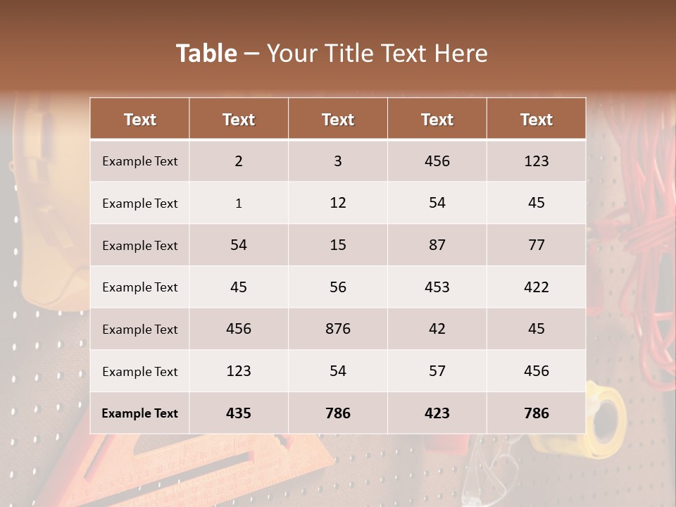 Hammer Tape Measure Saw PowerPoint Template
