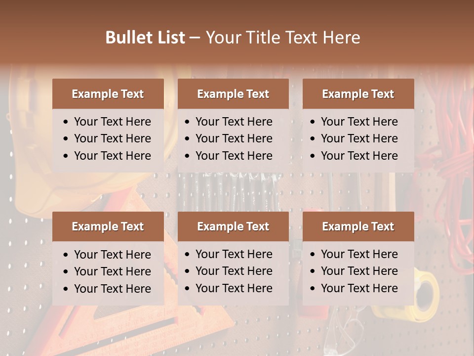 Hammer Tape Measure Saw PowerPoint Template