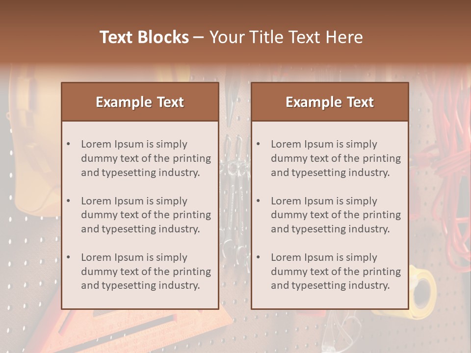 Hammer Tape Measure Saw PowerPoint Template