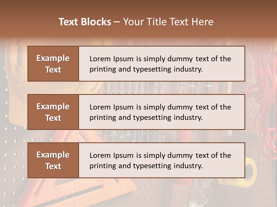 Hammer Tape Measure Saw PowerPoint Template