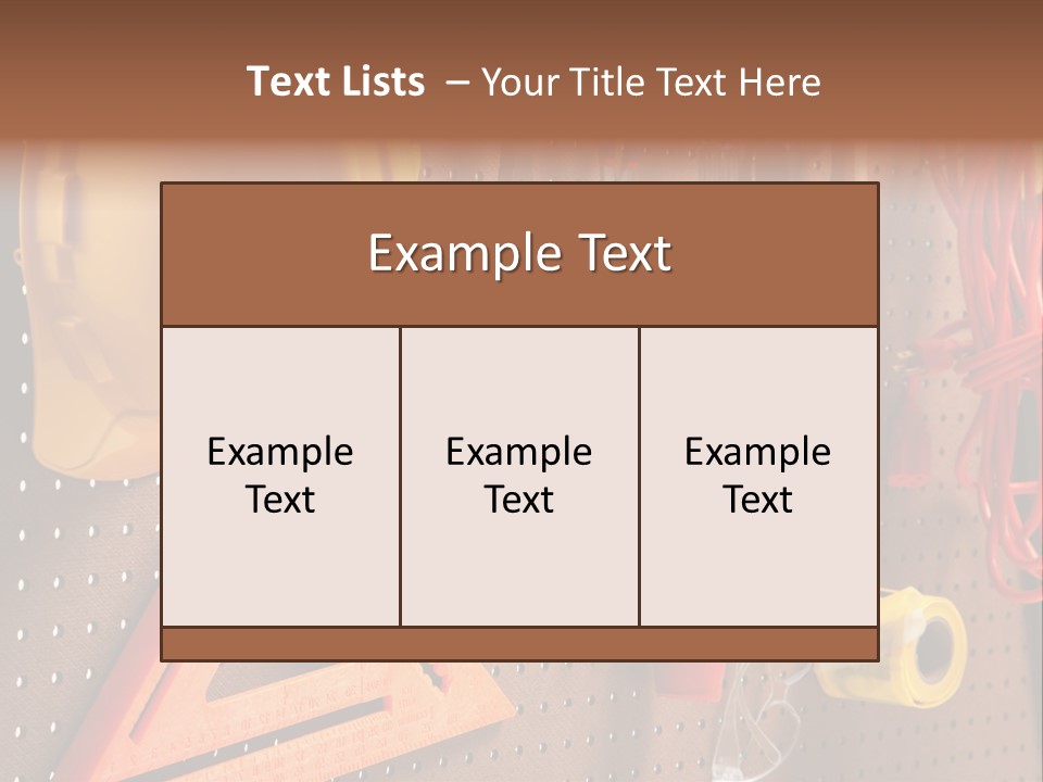 Hammer Tape Measure Saw PowerPoint Template
