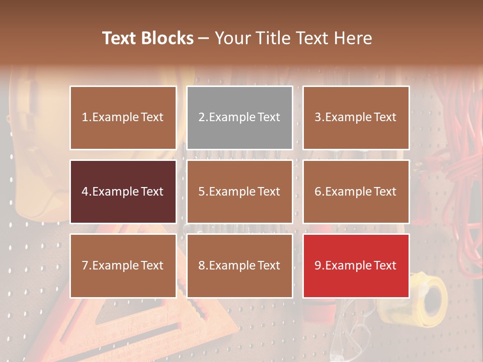 Hammer Tape Measure Saw PowerPoint Template