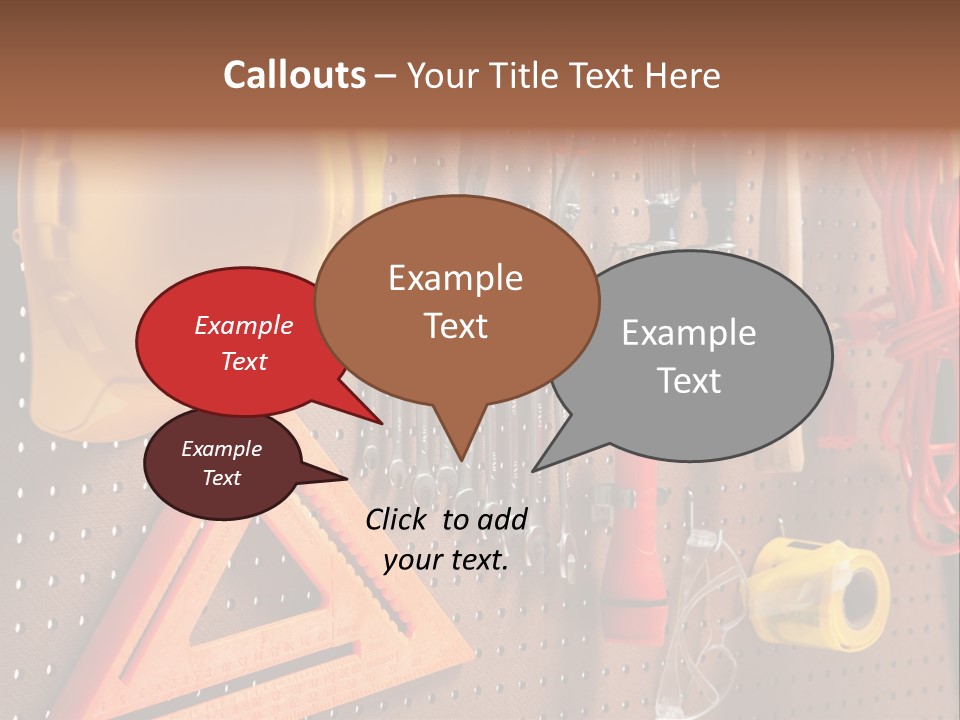 Hammer Tape Measure Saw PowerPoint Template