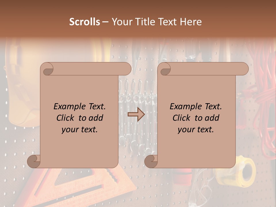 Hammer Tape Measure Saw PowerPoint Template