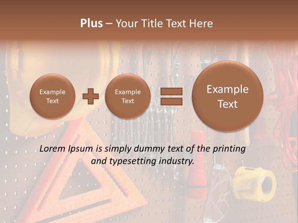 Hammer Tape Measure Saw PowerPoint Template