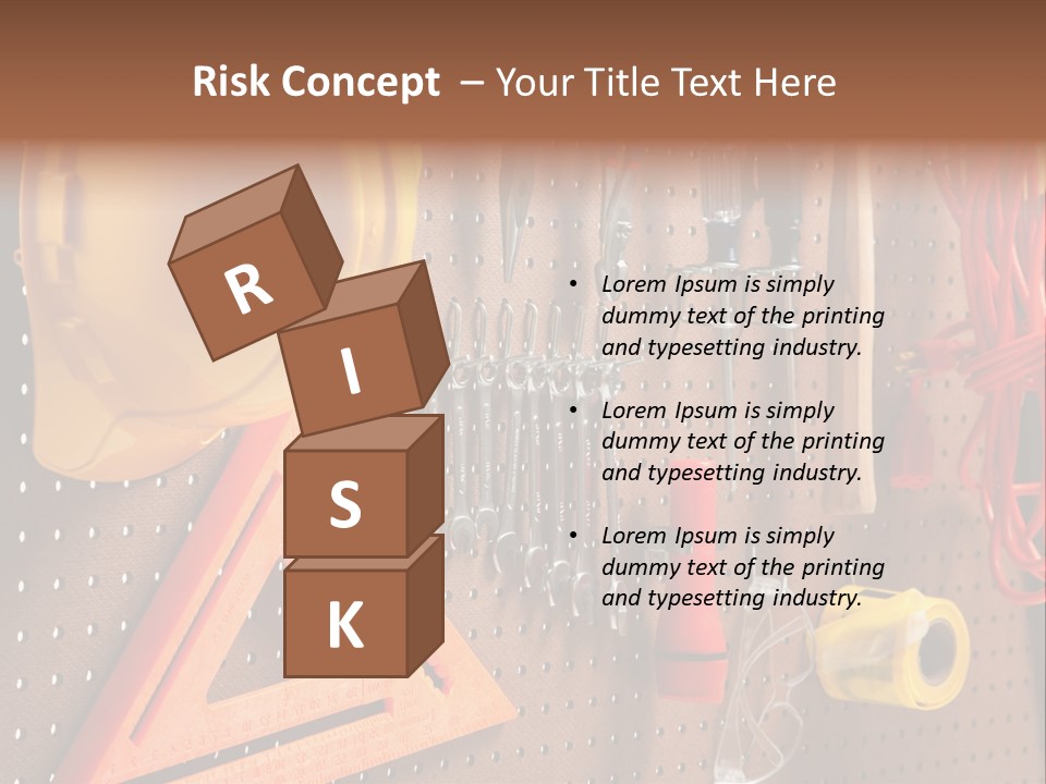 Hammer Tape Measure Saw PowerPoint Template