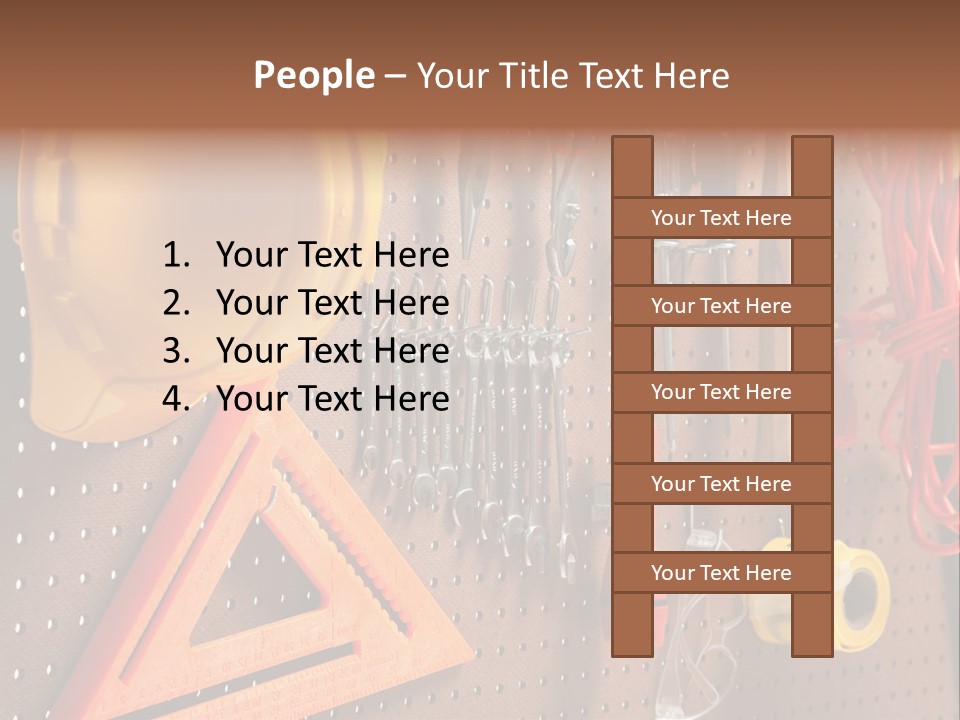 Hammer Tape Measure Saw PowerPoint Template