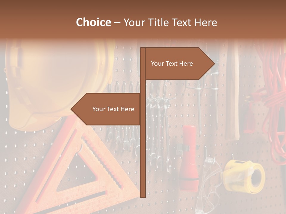 Hammer Tape Measure Saw PowerPoint Template