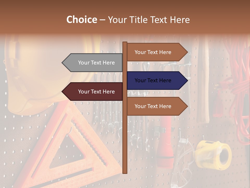 Hammer Tape Measure Saw PowerPoint Template