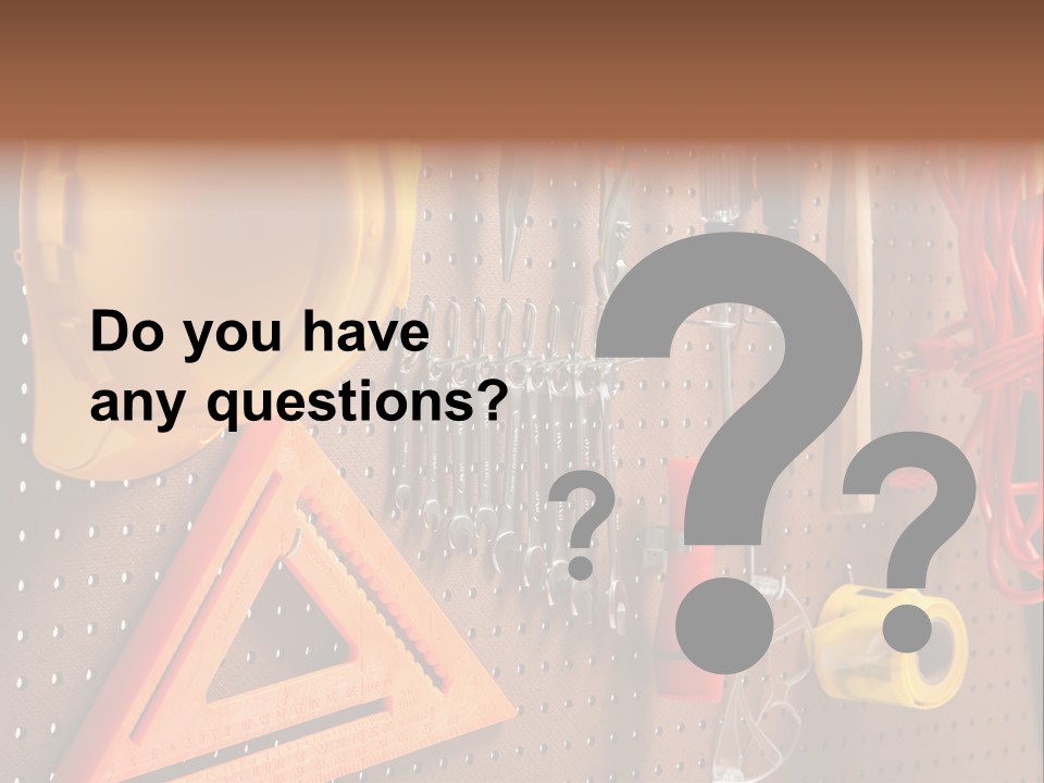 Hammer Tape Measure Saw PowerPoint Template