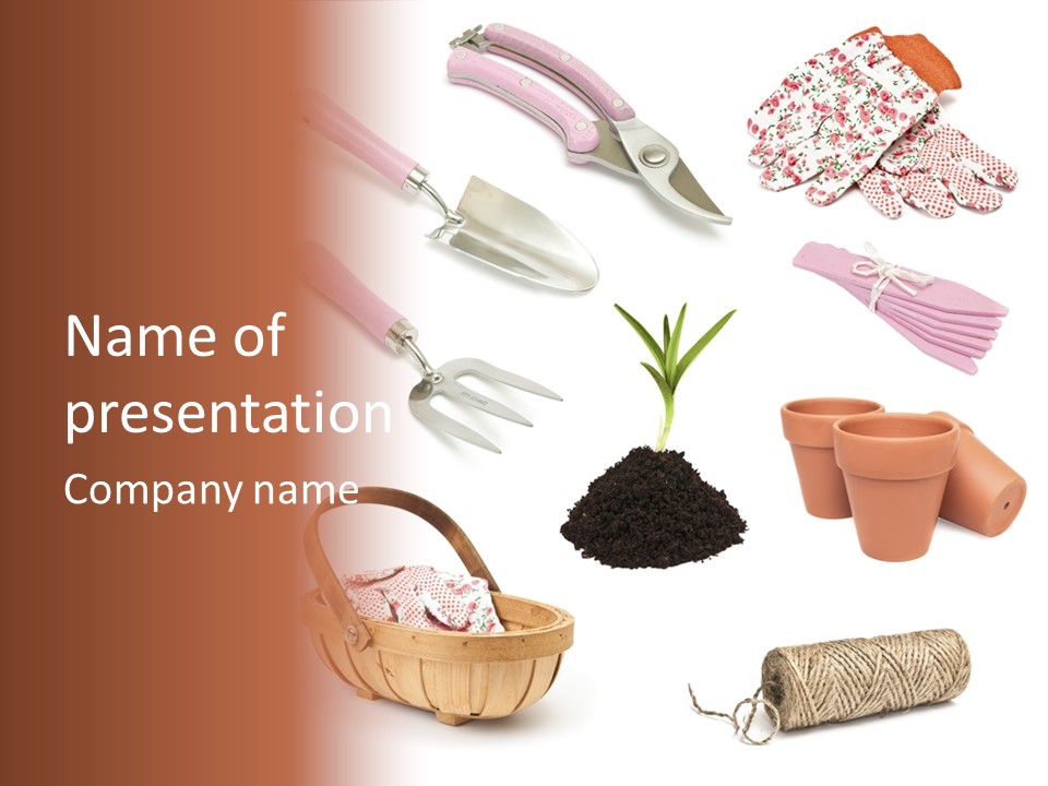 New Pots Compost PowerPoint Template