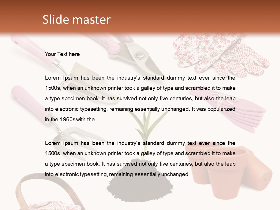 New Pots Compost PowerPoint Template