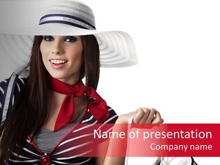 Summer Sailor Portrait PowerPoint Template