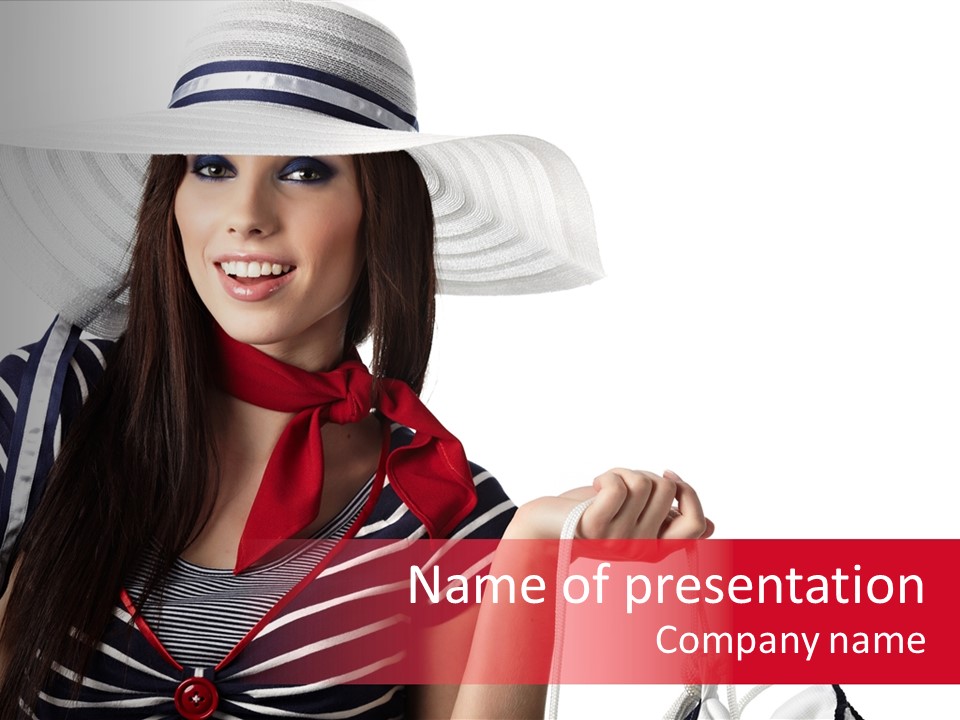 Summer Sailor Portrait PowerPoint Template