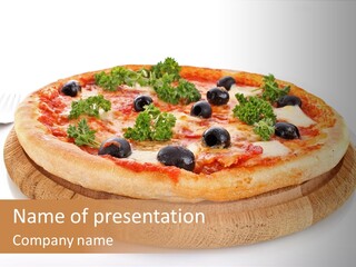 Pizza Cut Cheese PowerPoint Template