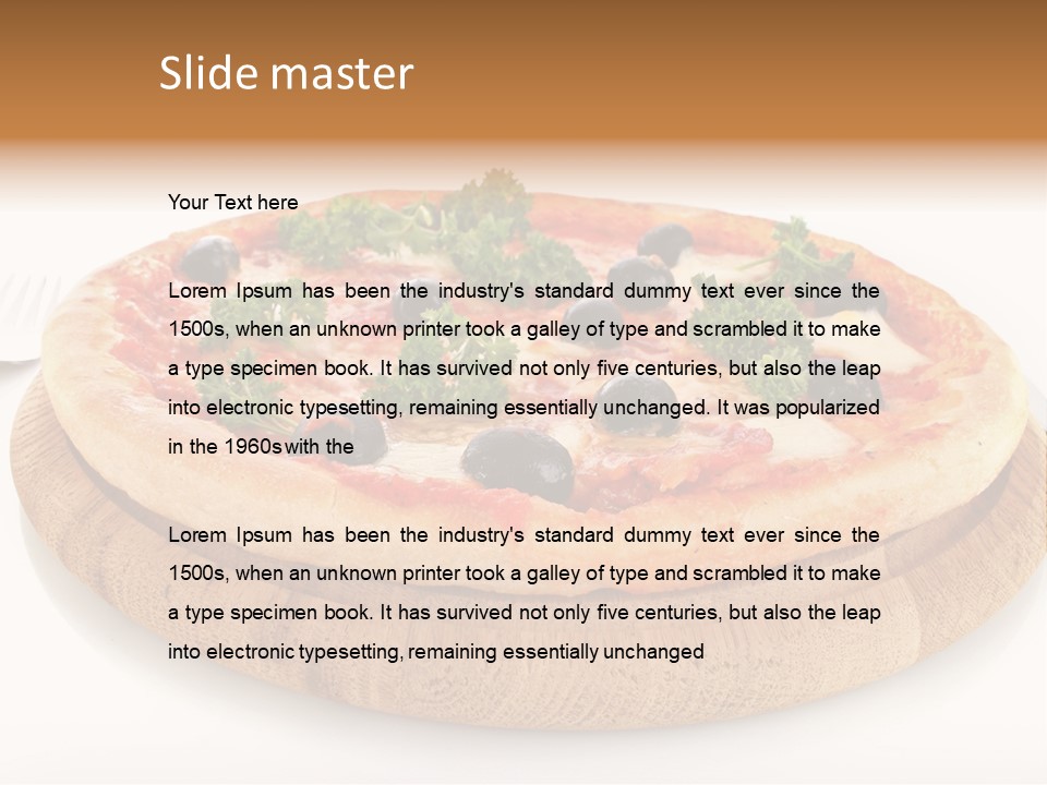 Pizza Cut Cheese PowerPoint Template