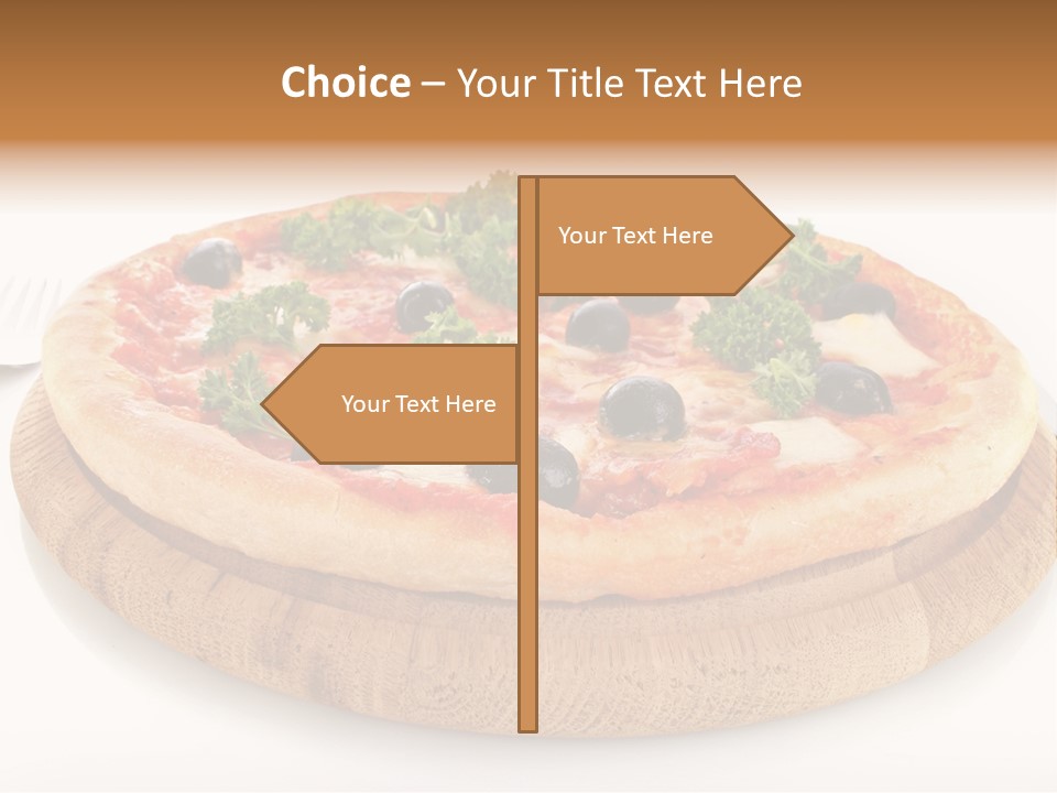 Pizza Cut Cheese PowerPoint Template