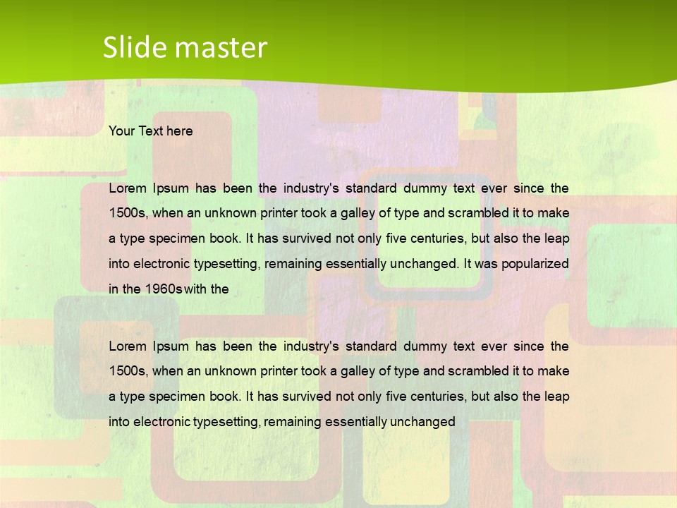 Pixel Close Up Colour PowerPoint Template