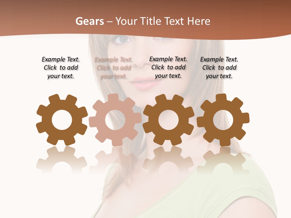Woman Looking Girl PowerPoint Template