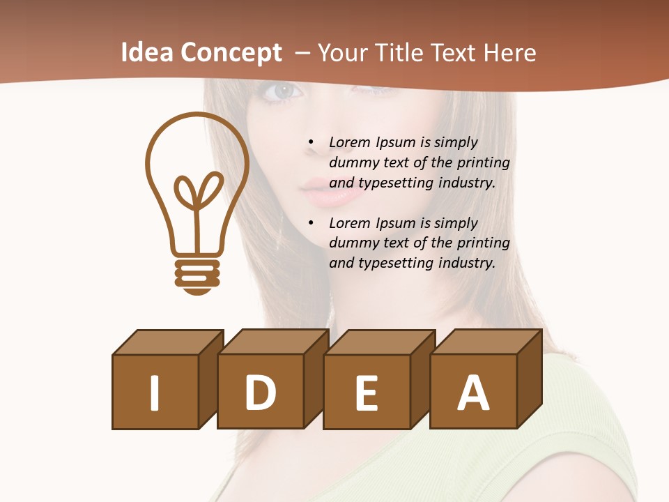 Woman Looking Girl PowerPoint Template