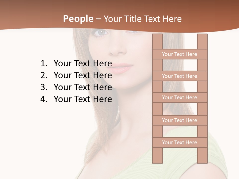 Woman Looking Girl PowerPoint Template