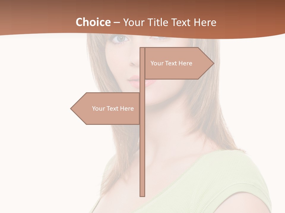 Woman Looking Girl PowerPoint Template