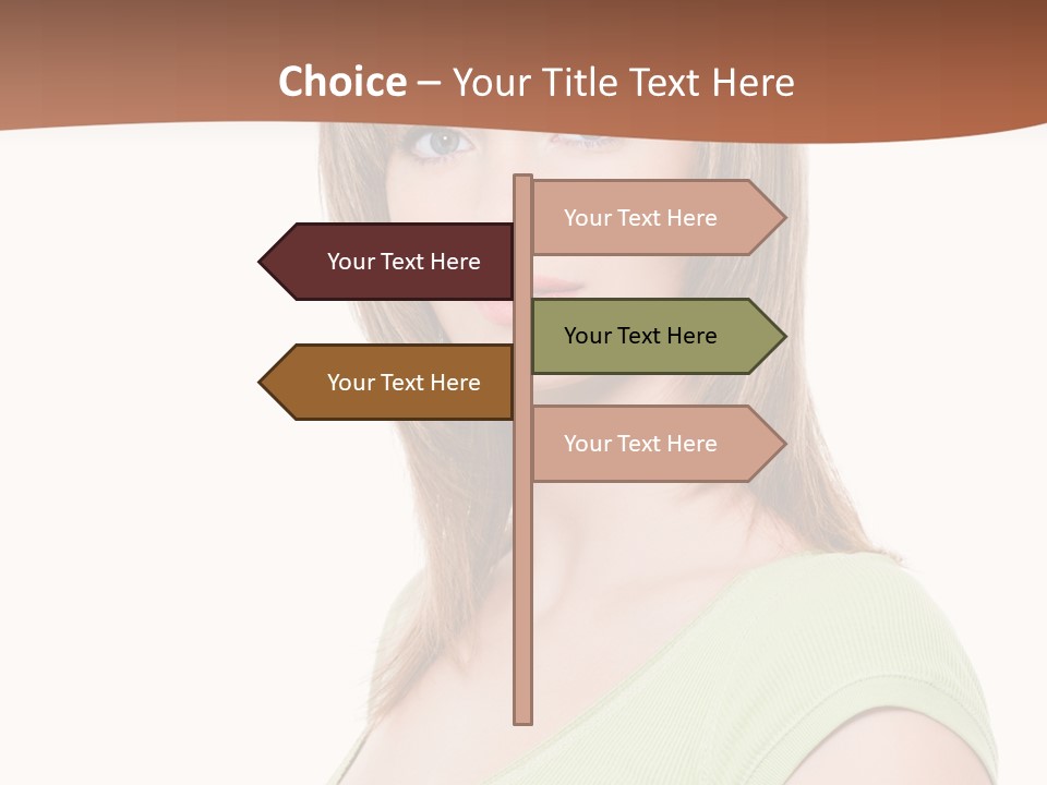 Woman Looking Girl PowerPoint Template