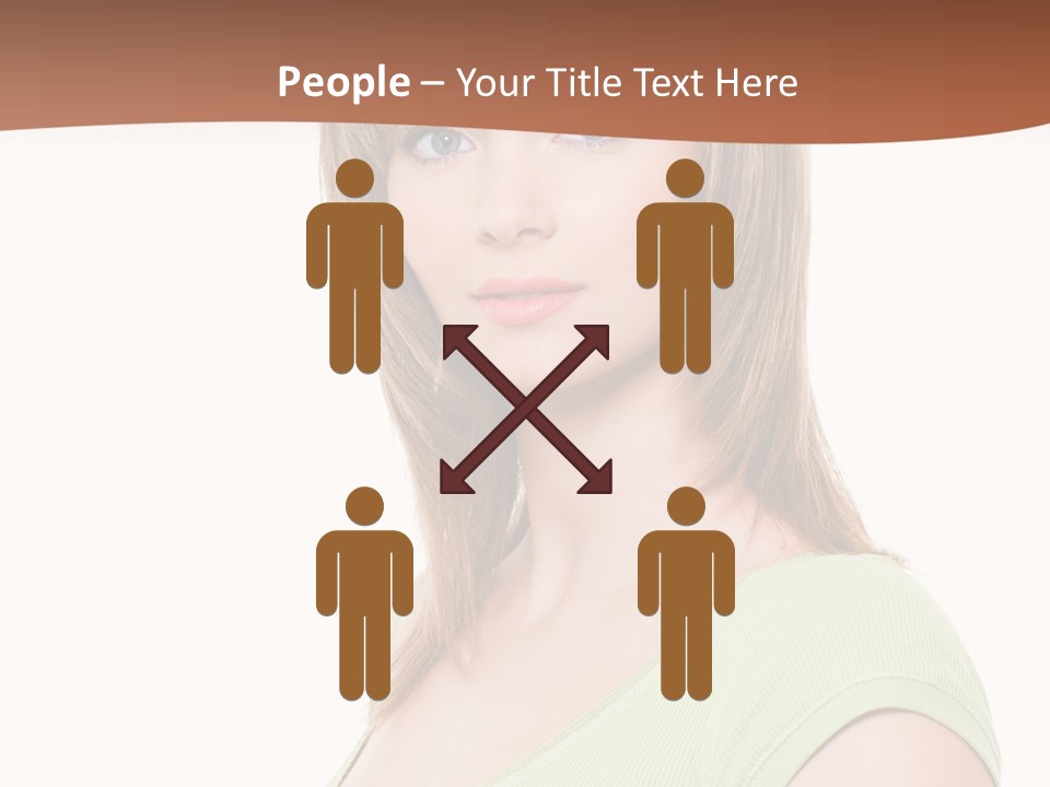 Woman Looking Girl PowerPoint Template