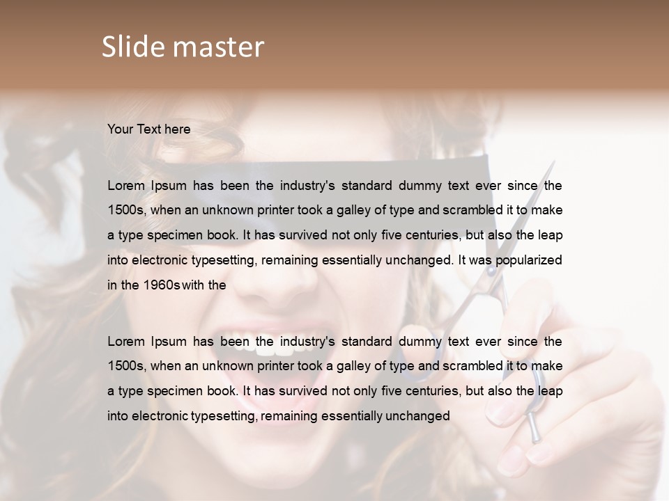 Seeing Female Scream PowerPoint Template