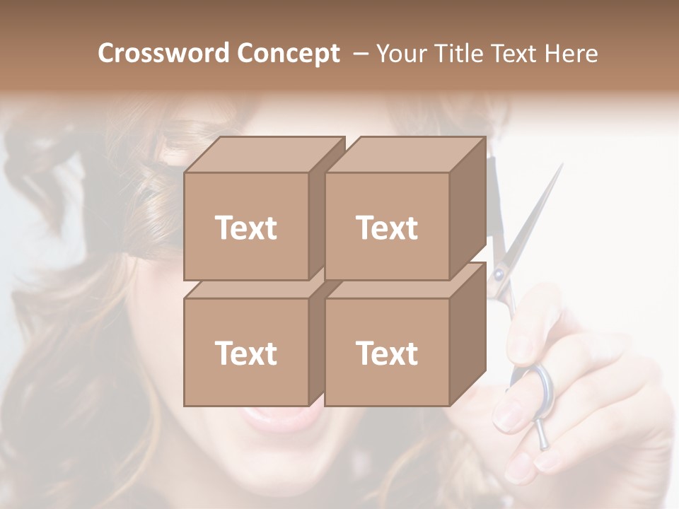 Seeing Female Scream PowerPoint Template