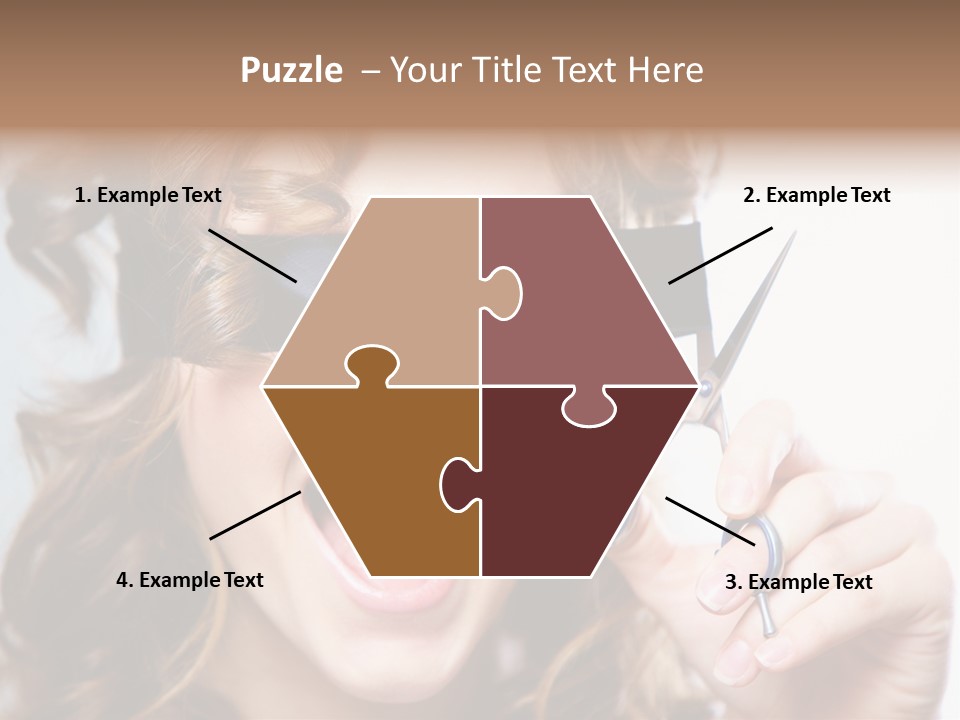 Seeing Female Scream PowerPoint Template