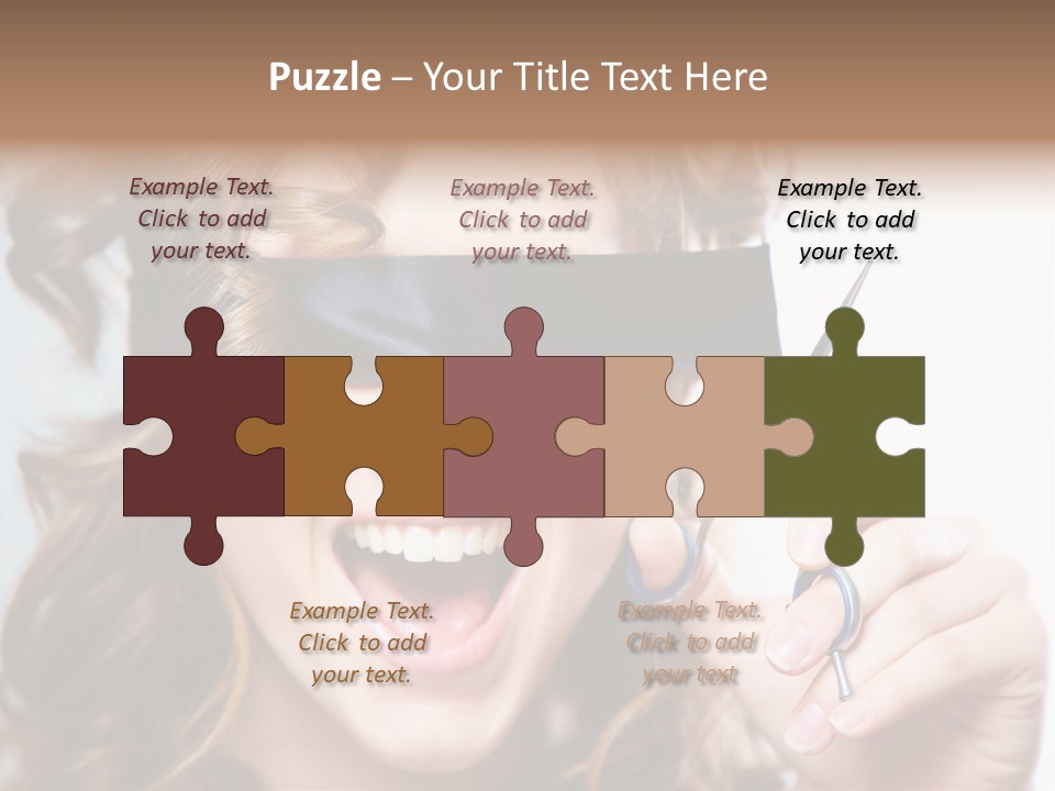 Seeing Female Scream PowerPoint Template