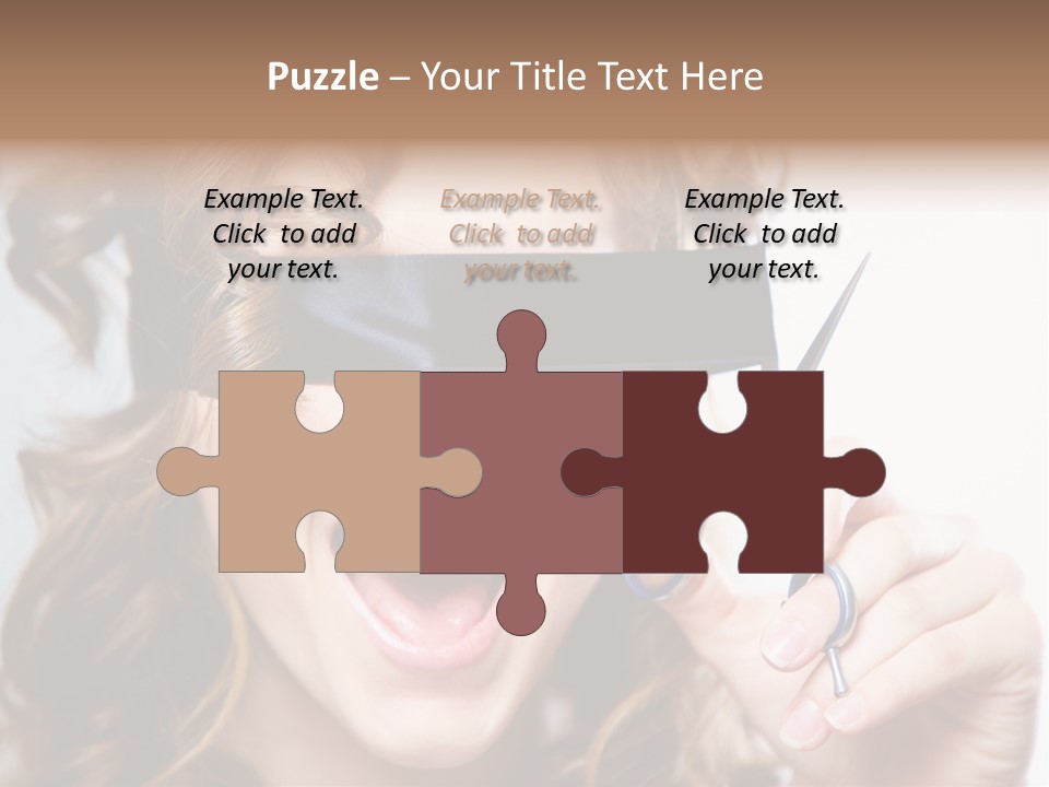 Seeing Female Scream PowerPoint Template