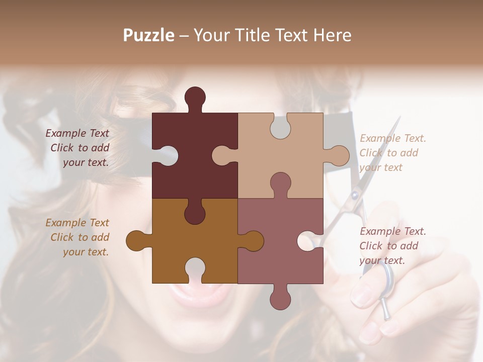 Seeing Female Scream PowerPoint Template