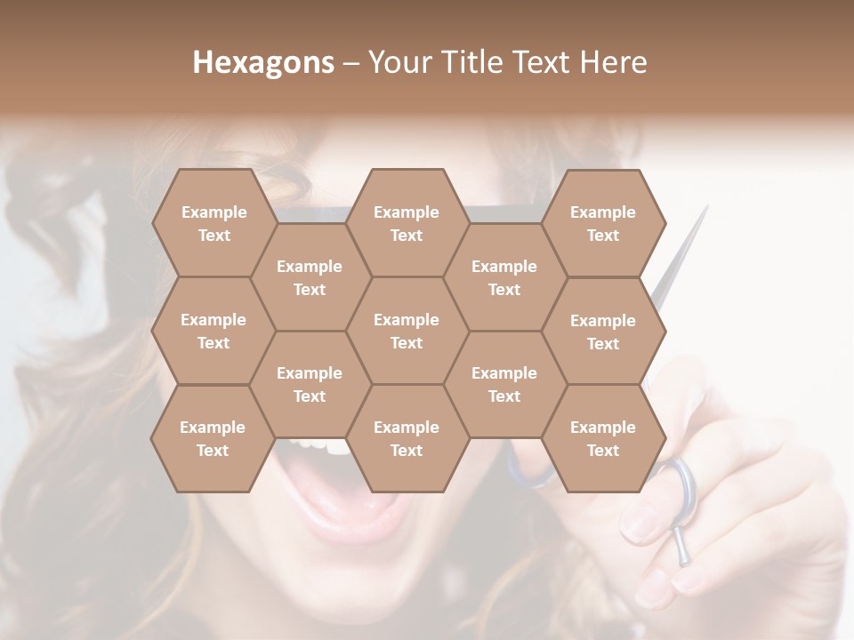 Seeing Female Scream PowerPoint Template