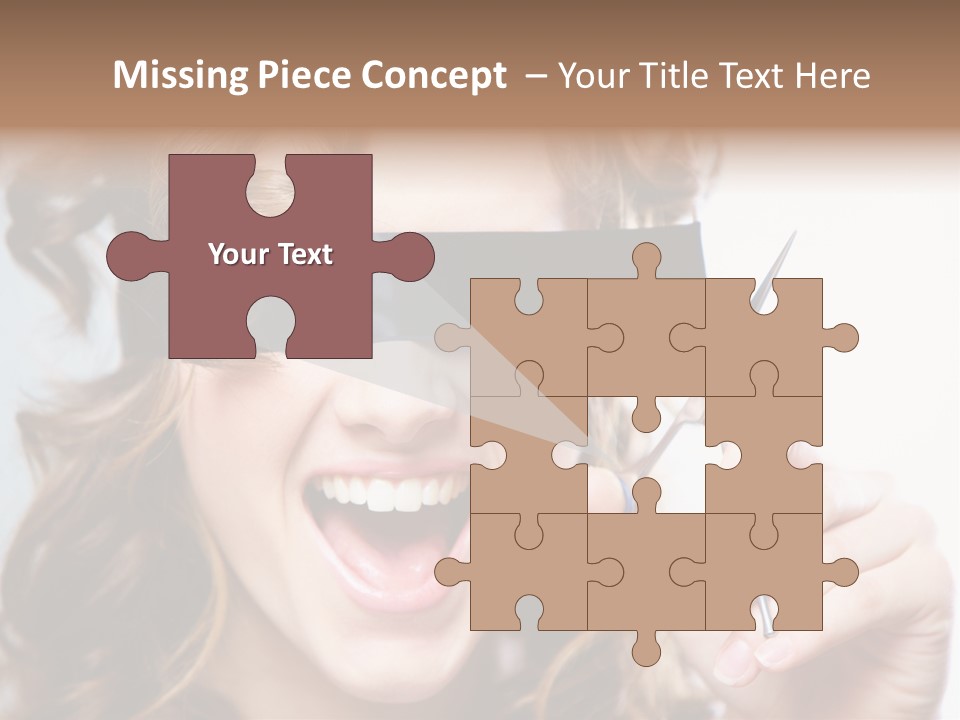 Seeing Female Scream PowerPoint Template