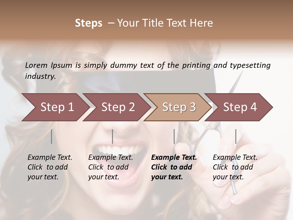 Seeing Female Scream PowerPoint Template