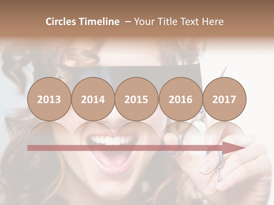 Seeing Female Scream PowerPoint Template