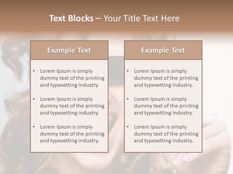 Seeing Female Scream PowerPoint Template