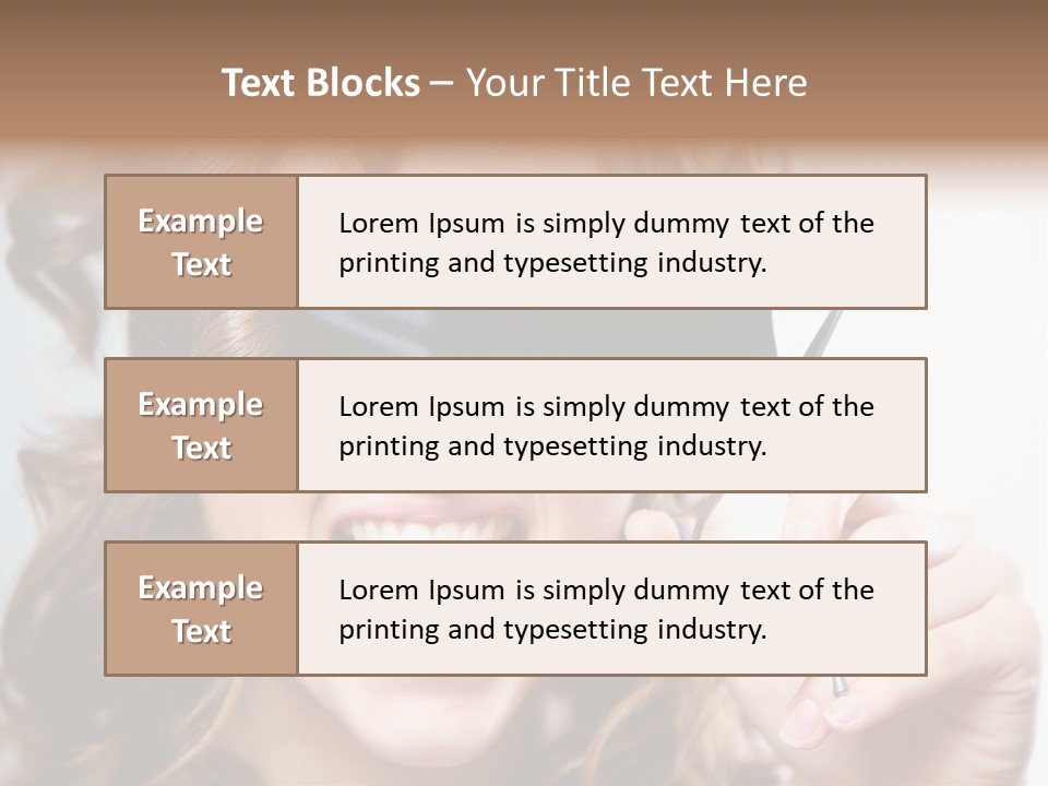 Seeing Female Scream PowerPoint Template