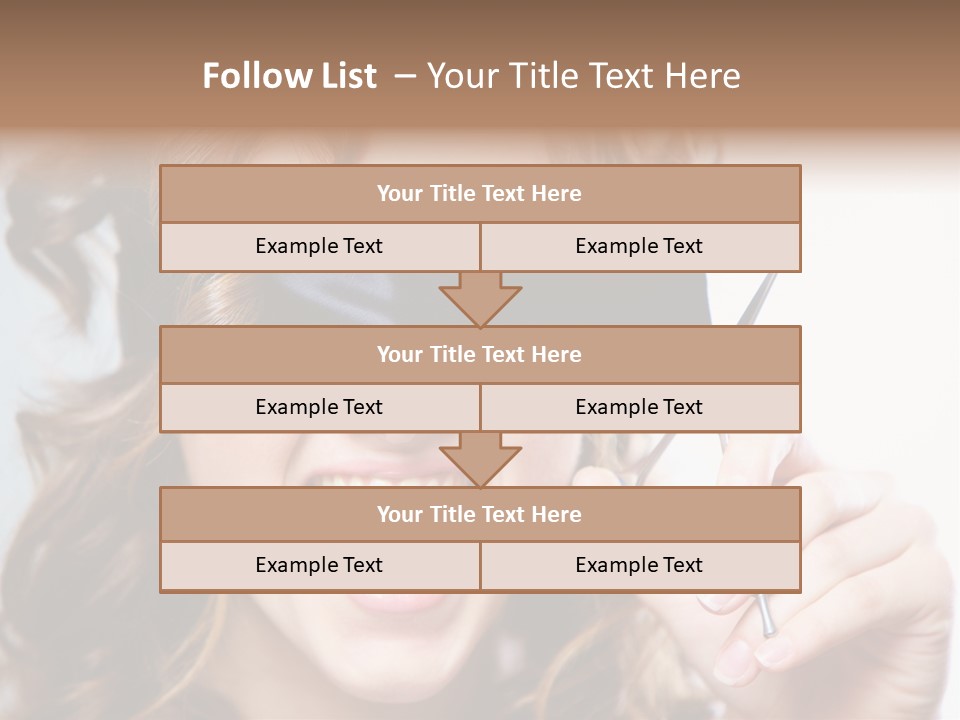 Seeing Female Scream PowerPoint Template