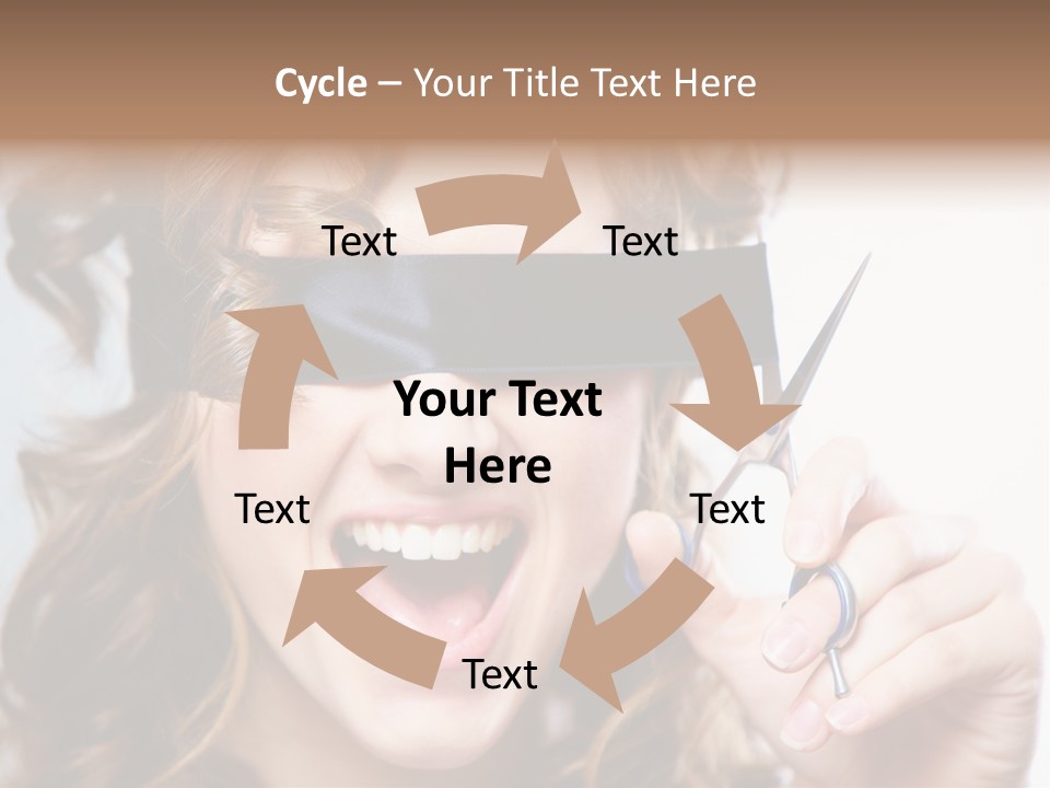 Seeing Female Scream PowerPoint Template