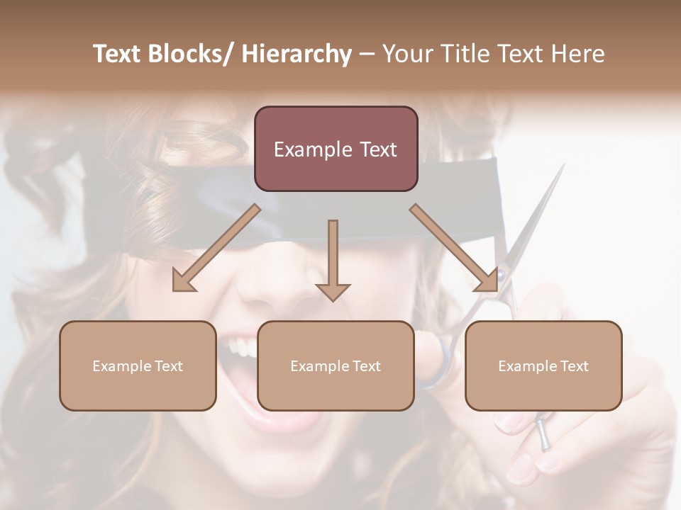 Seeing Female Scream PowerPoint Template