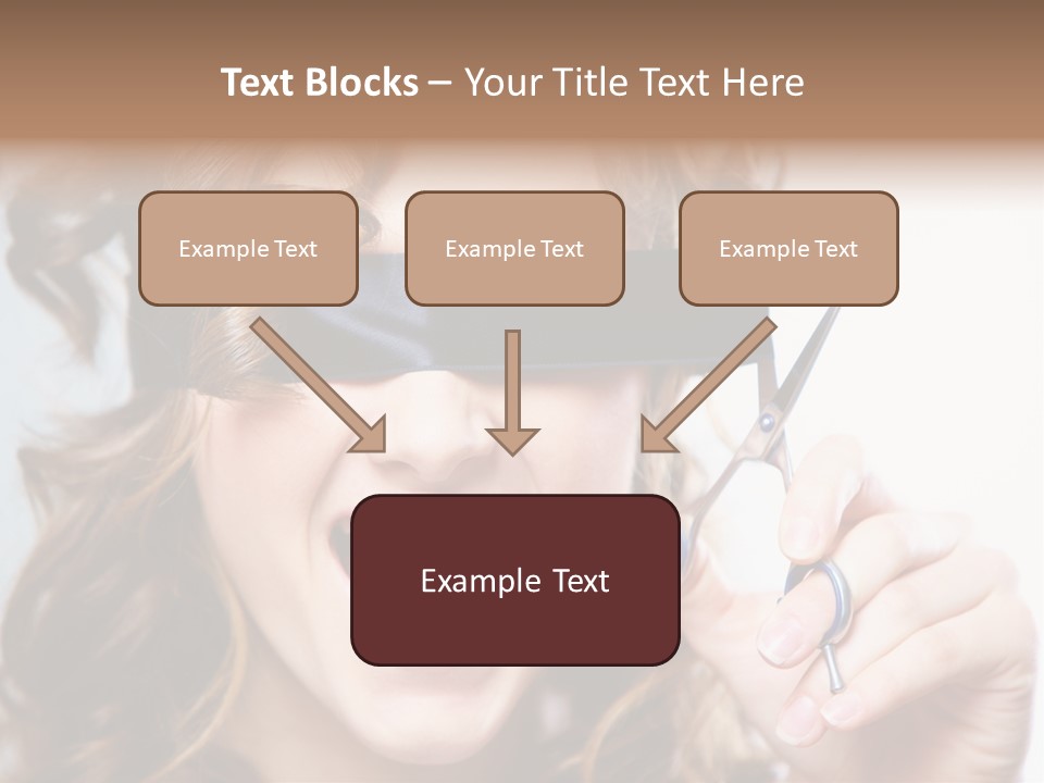 Seeing Female Scream PowerPoint Template