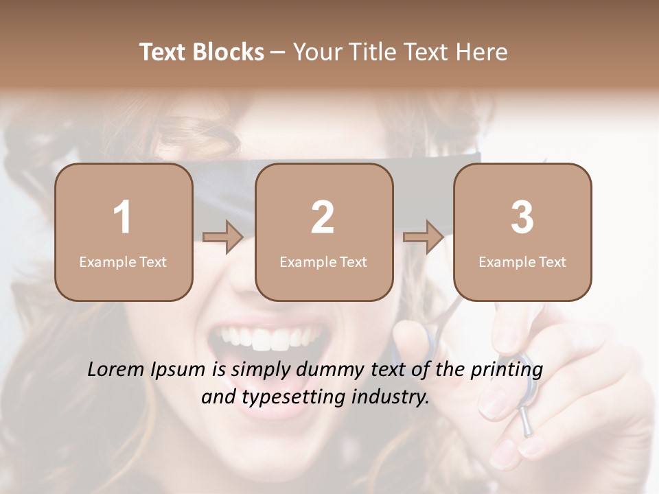 Seeing Female Scream PowerPoint Template