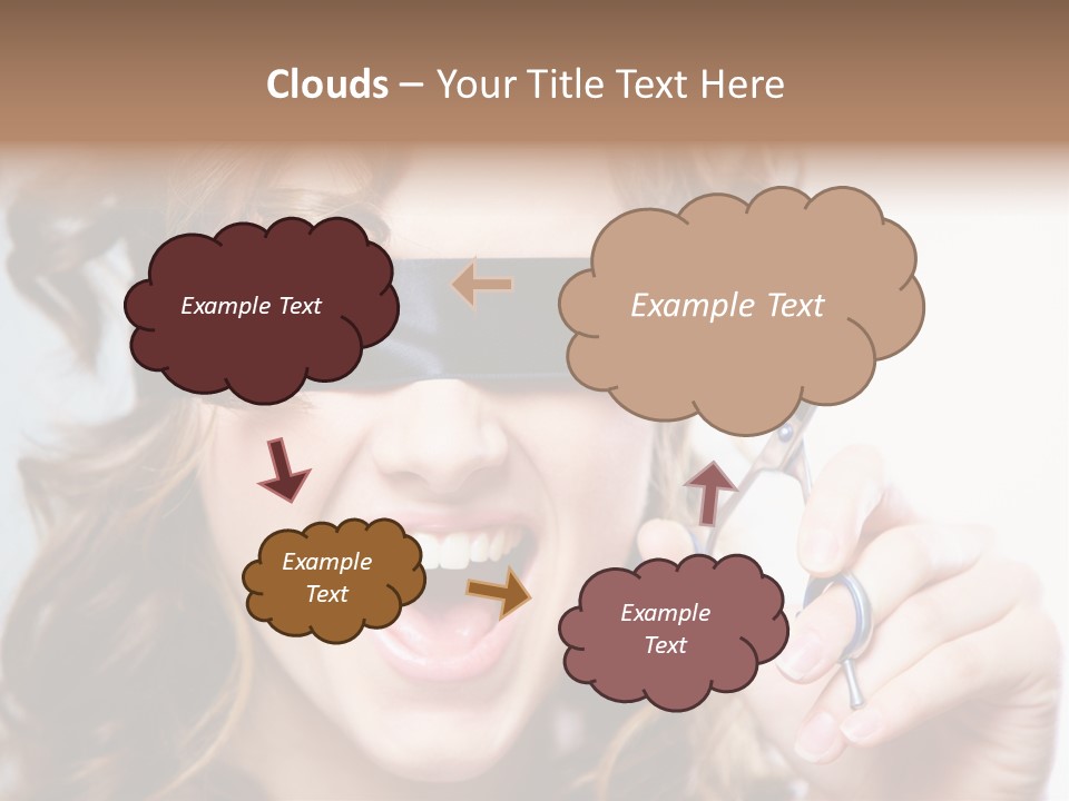 Seeing Female Scream PowerPoint Template