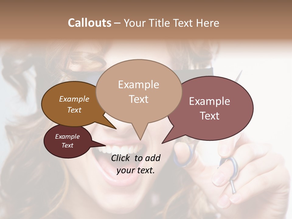Seeing Female Scream PowerPoint Template